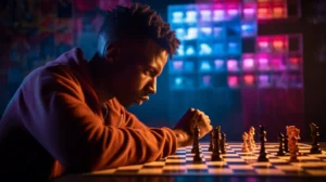 A Man Playing Chess to Improve Memory Recall
