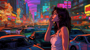 A girl trying to remember