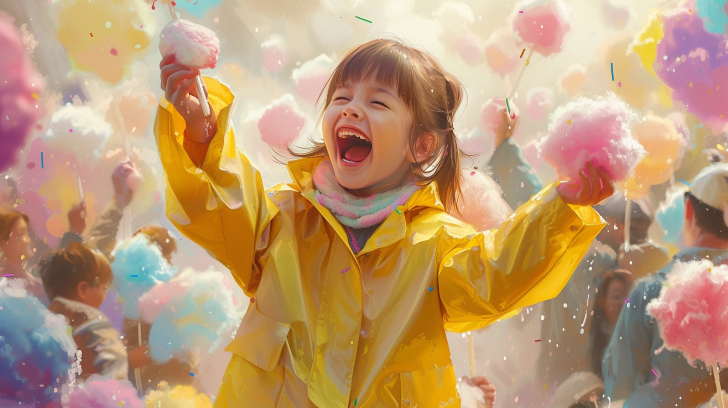 a girl laughing. memory improvement in kids