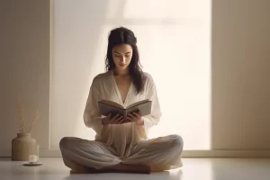 A_person_sitting_in_a_serene_minimalist_space_ A person sitting in a serene minimalistic space